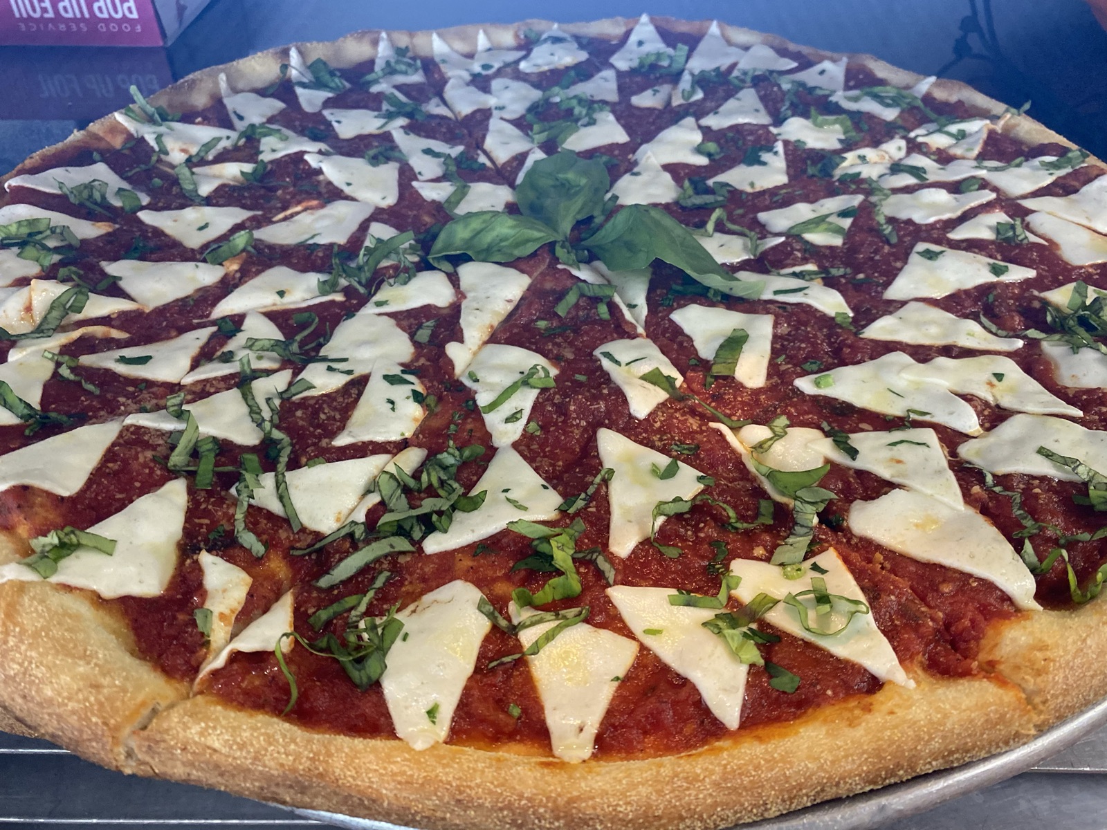 Fresh margherita pizza